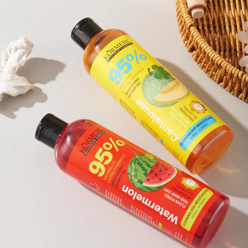 300ml Organic Fruit Infusion Shower Gel Body Lotion Skin Beautifying Wash Bath Brightening Delicate Smooth Care Cream