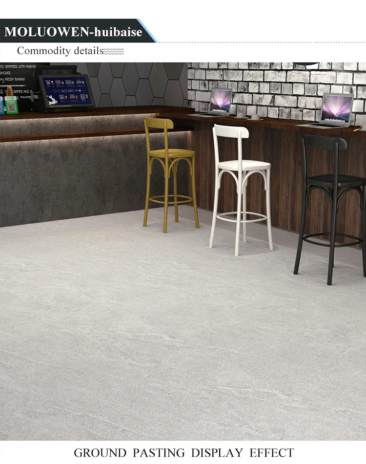 Retro Gray PVC Cement Wallpaper Self-Adhesive Waterproof Dark Gray Concrete Effect For Bedroom Living Room Decoration Stickers