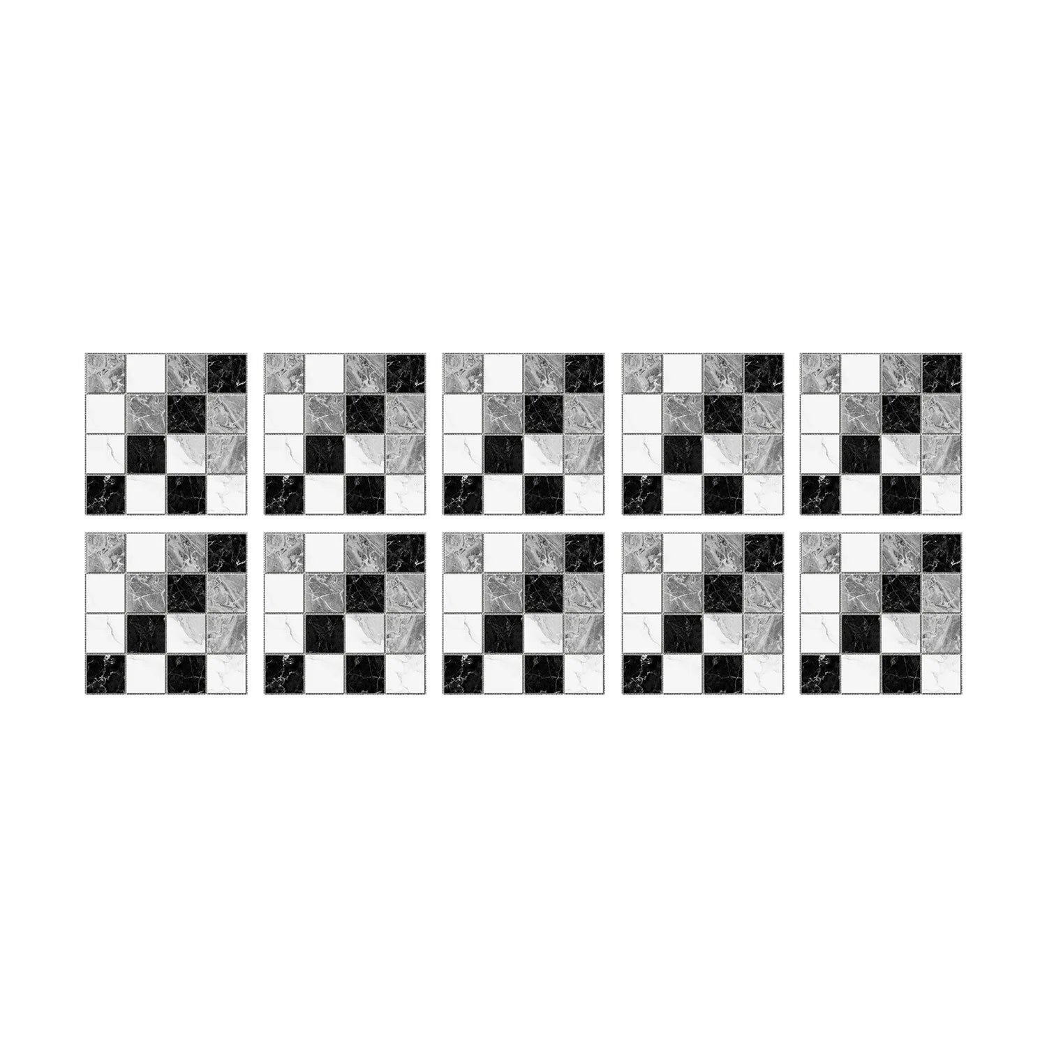 10 Waterproof Marble Mosaic Tile Stickers