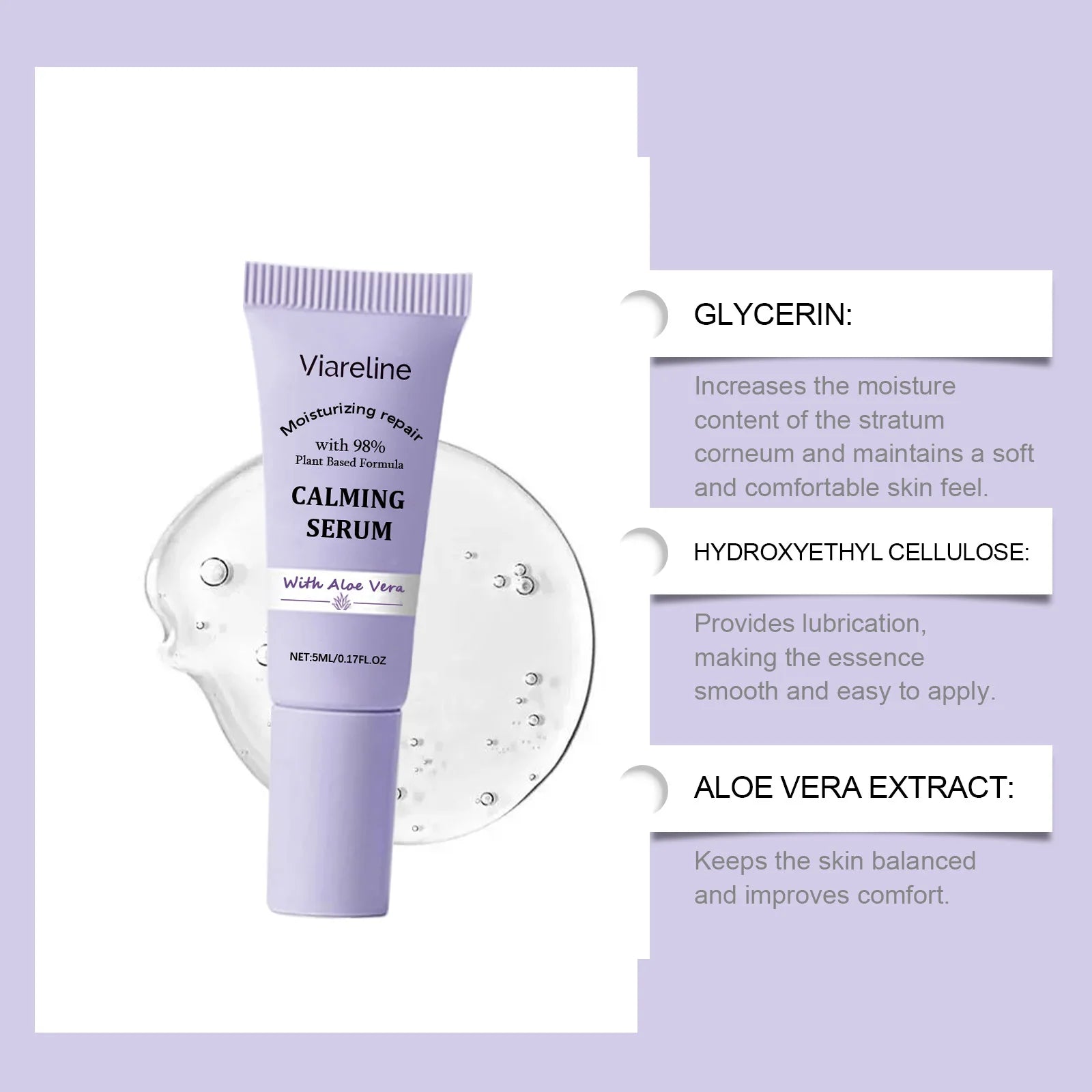 Facial Roller Serum - Hydrates, Tightens Skin, Moisturizes &amp; Refines Skin Texture, Skin Care Serum