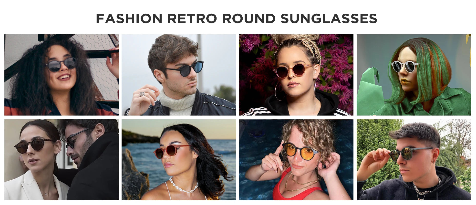 Kính Mát ZENOTTIC Retro Tròn Unisex Chống UV400