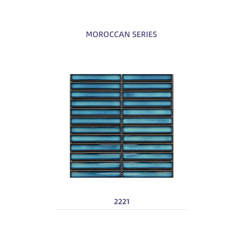 22x145 Long Concave Porcelain Mosaic Tiles for Bathroom Decoration