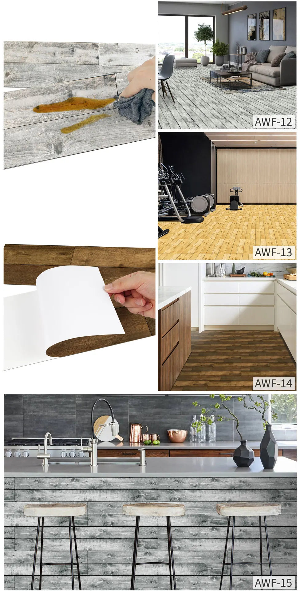 1/5/10/15 Pcs Peel And Stick Floor Tiles, Self-Adhesive Wall Tilse, Waterproof Wall Stickers, Flooring, 6 Inch X 36 Inch