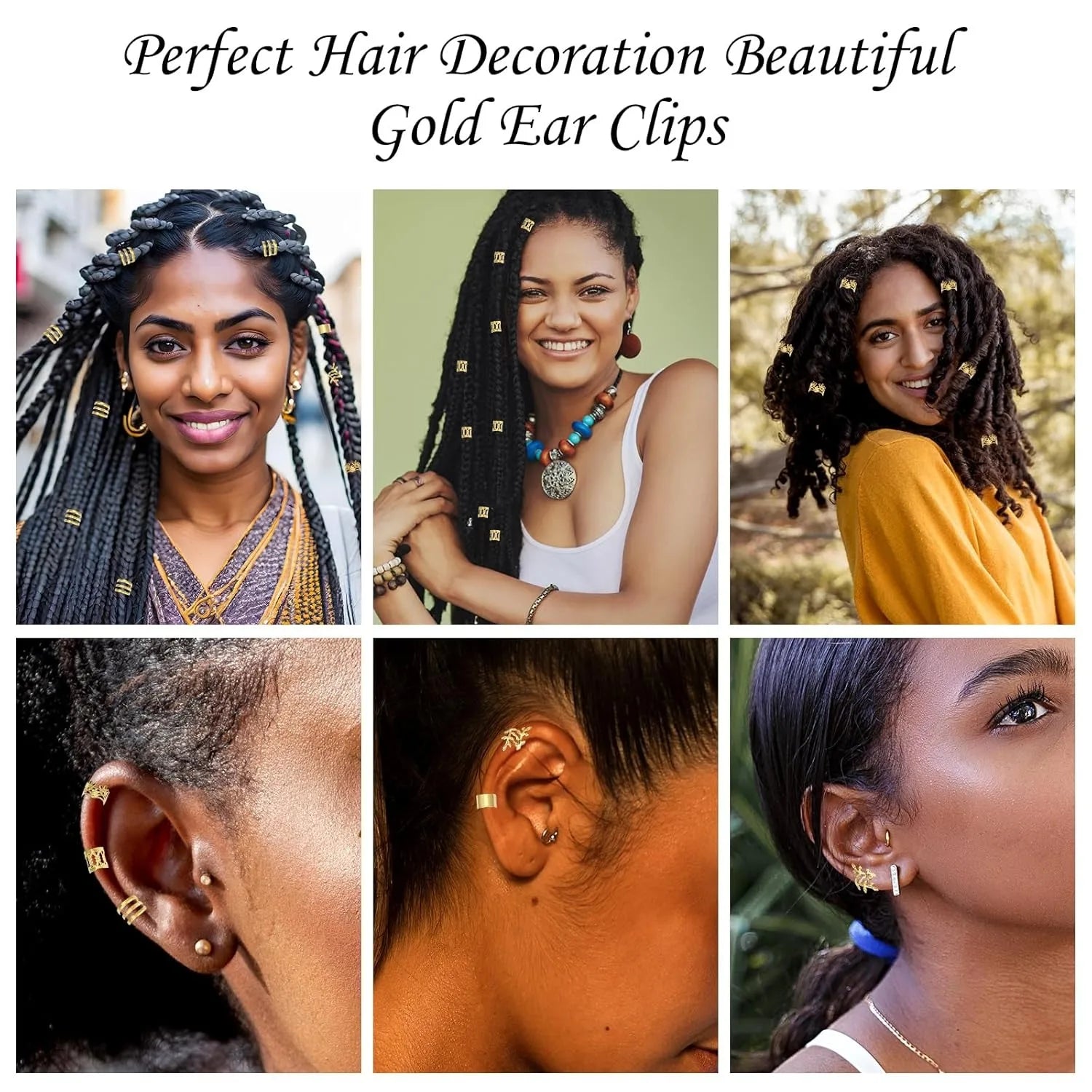 Bộ 52 Món Trang Sức Tóc Vàng Bím Tóc Nữ Cá Tính