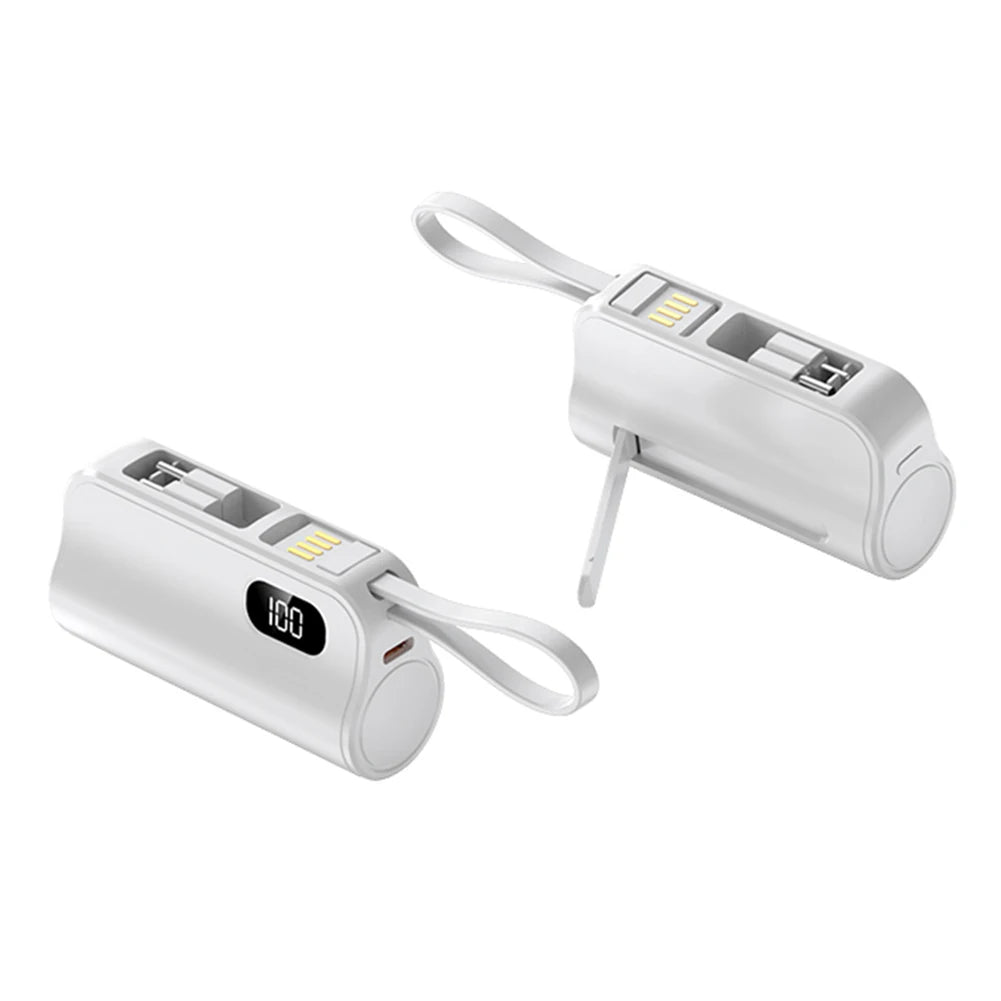 2in1 10000mAh Mini Power Bank with USB-C Holder
