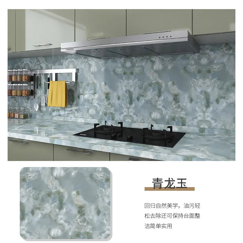 60cm Marble Vinyl Film Self Adhesive Wallpaper Bathroom Kitchen Cupboard Countertops Contact Paper PVC Waterproof Wall Stickers