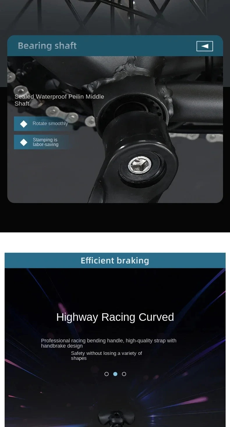 700C*40MM road bicycle hand-changing 24 speed Road Racing Bike disc brake gravel bicicleta Wind Shock Absorber Bikes male adult - Daisan Mart