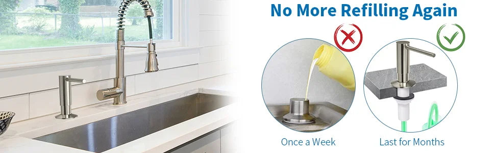 SAMODRA Brass Soap Dispenser Pump For Kitchen &amp; Bath