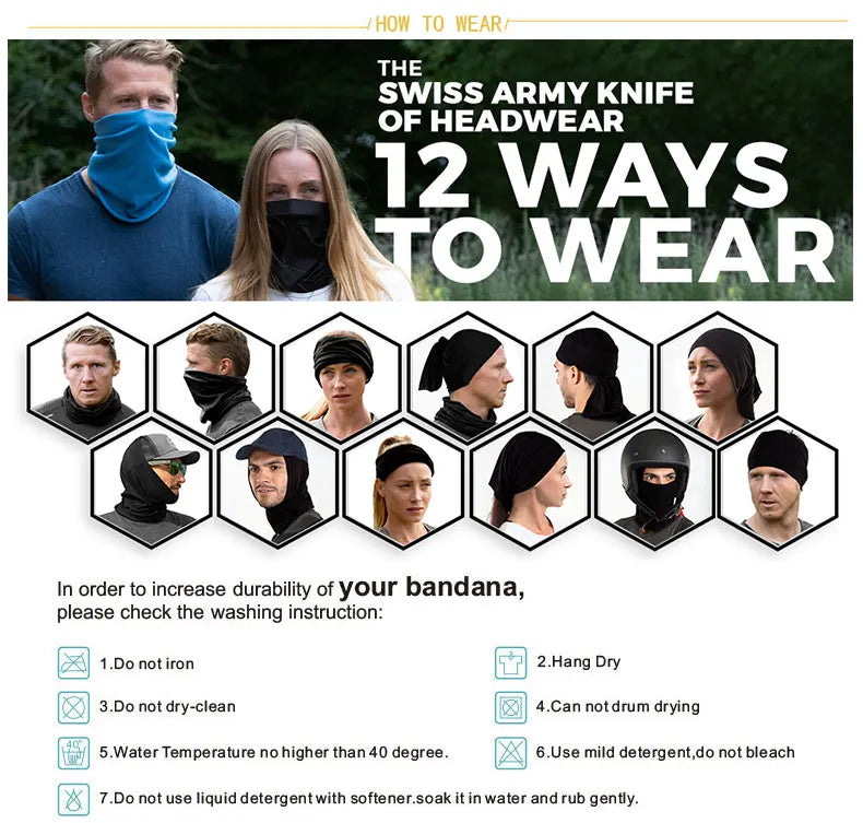 Khăn Đa Sắc Tiện Ích Cho Thể Thao & Dã Ngoại