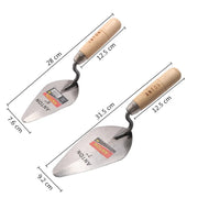 Carbon Steel Plastering Trowel 6 inch 7 inch Pointed Bricklaying Knife Round Wooden Handle Trowel Wall Brick Trowel Mason Tools