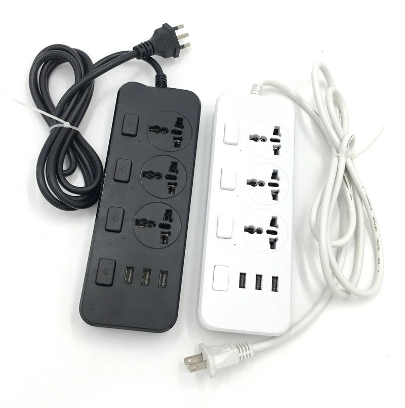 Dây Nối Dài Đa Năng 5M, Ổ Cắm USB, 2 Chân US/UK