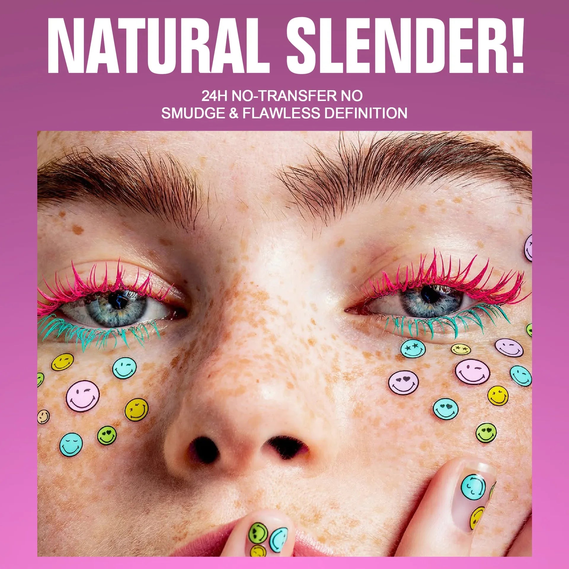 Waterproof, Thick, Long-Lasting Multi-Color Mascara 10 Colors