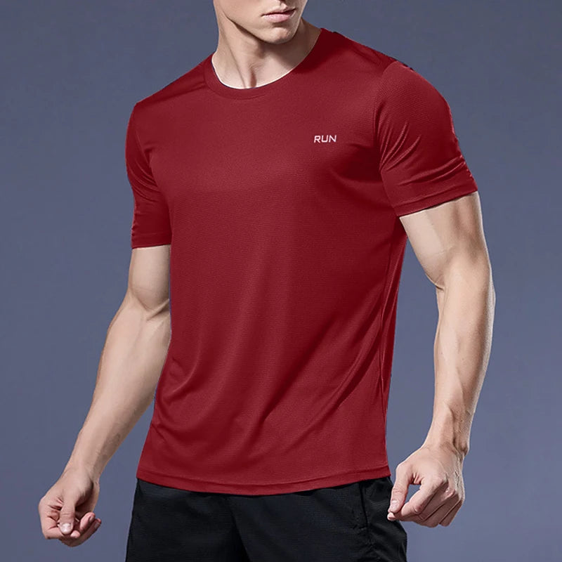 Men's Summer Quick Dry Loose Fit Sports T-Shirt 50 Characters