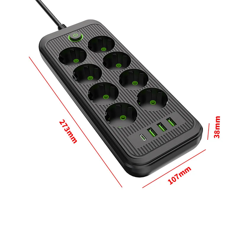 Ổ Cắm Điện Đa Năng 2M, USB, Chống Sét, Lọc Nhiễu