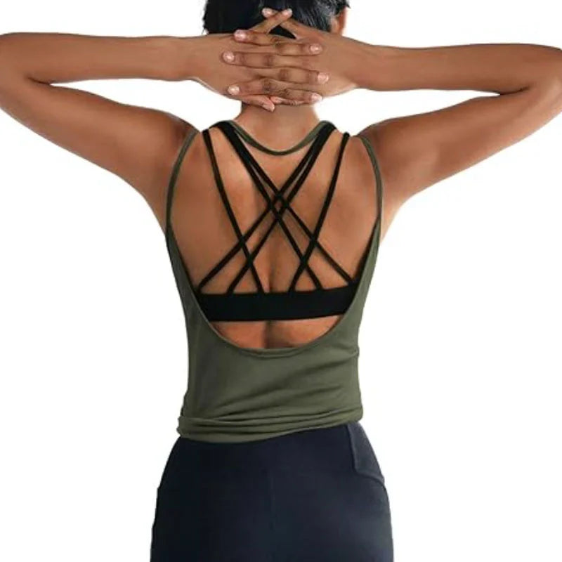 Áo Tập Yoga Nữ Lưng Hở Thoáng Mát, Thoải Mái Năng Động - Daisan Mart