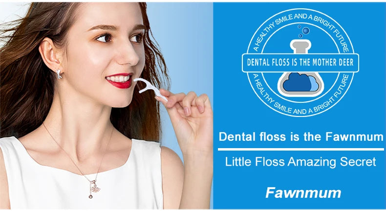 Fawnmum 2-Layer Dental Floss - Family Box 1000C