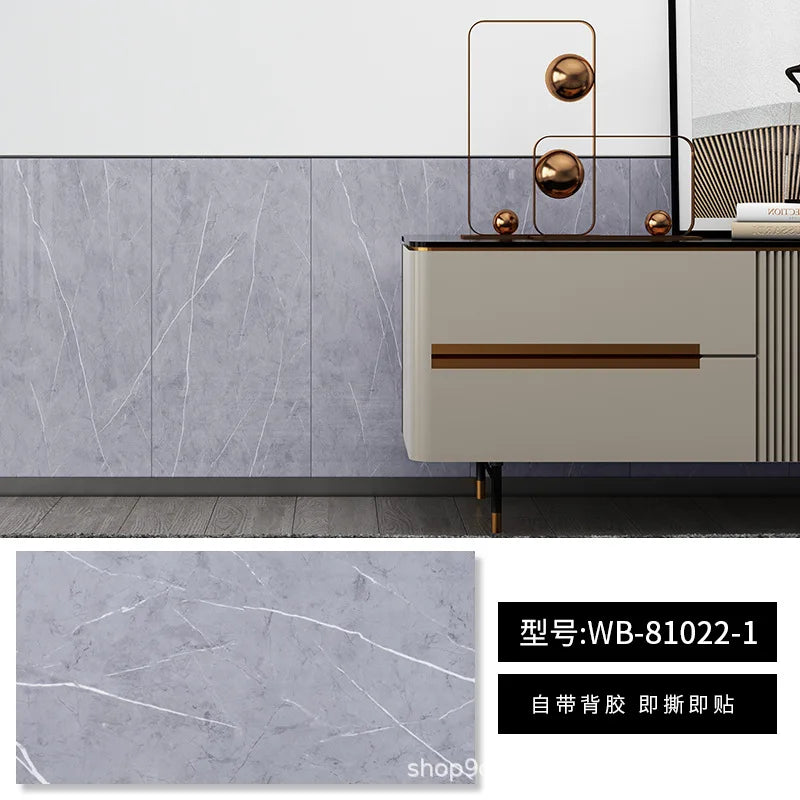 30X60CM SXP marble wood grain wall skirt entrance hall living room kitchen aluminum mold self-adhesive waterproof