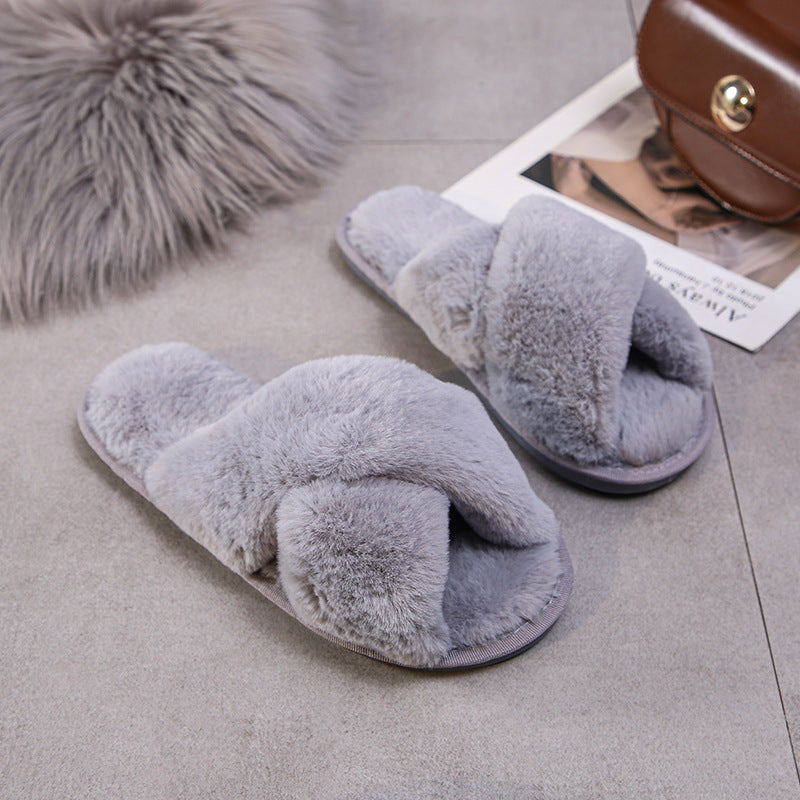 Warm Furry Slippers - Women &amp; Men, Indoor Wear 20024
