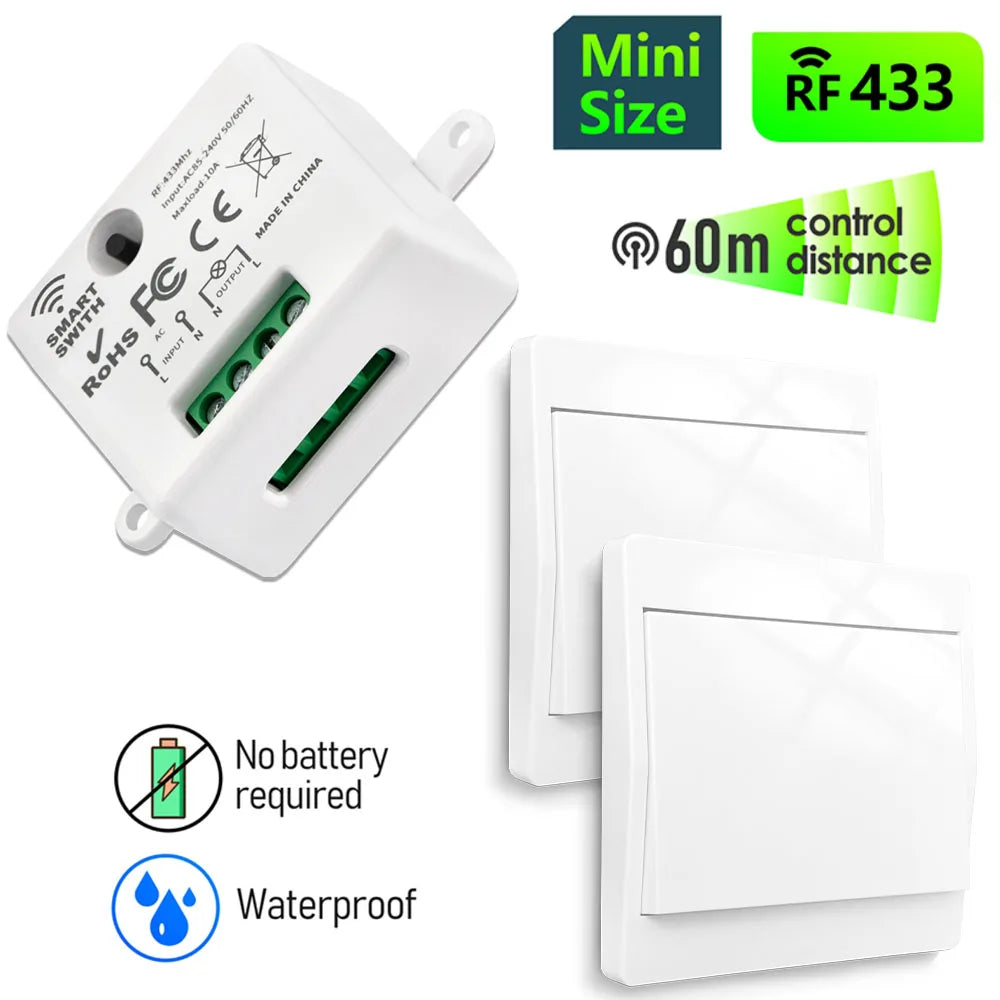 Battery Free Kinetic Wireless Switch For LED Lights