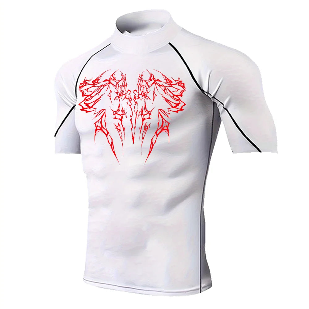 Men's Gothic Quick Dry Stretch Fitness T-Shirt