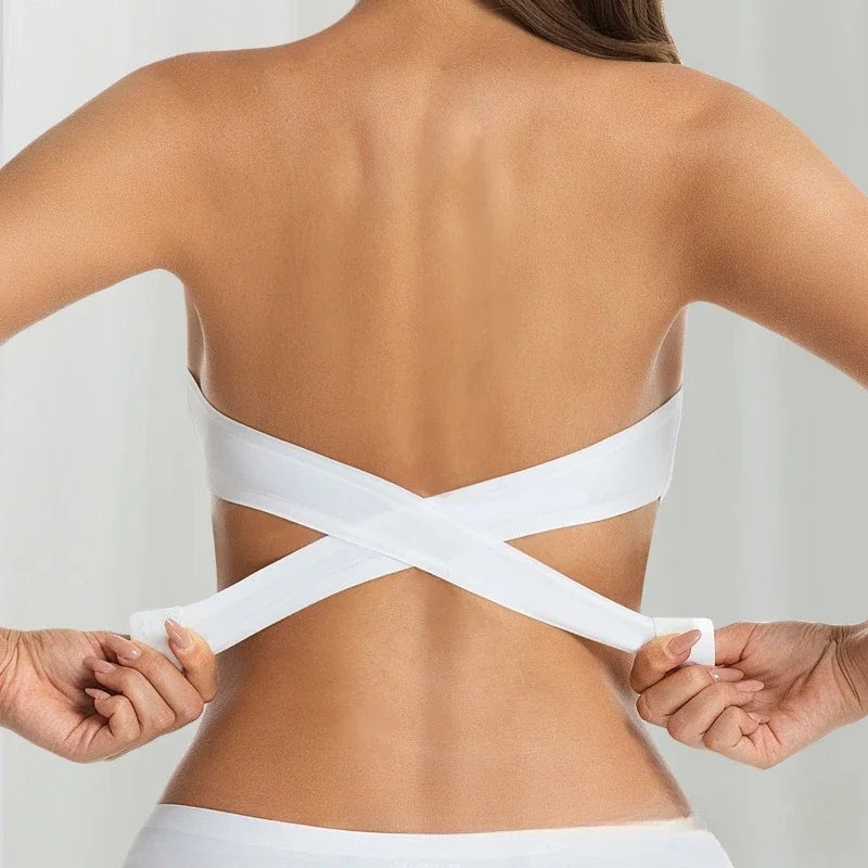 Women's Wireless Push-Up Bra Enhances Smooth Back Beauty