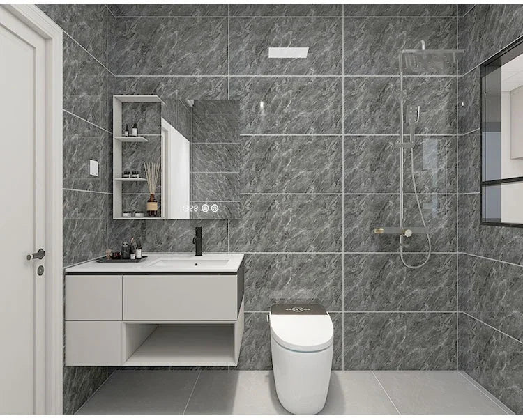 10/30PCS 30cmx60cm Bathroom Tile Waterproof Sticker Thick Self-adhesive Floor Sticker Marble PVC Indoor Wall Sticker