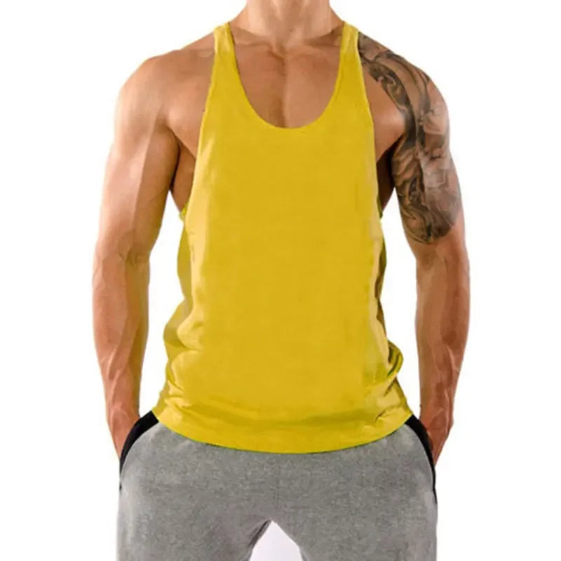 Men's Gym Tank Top 100% Cotton Cool Fit Body