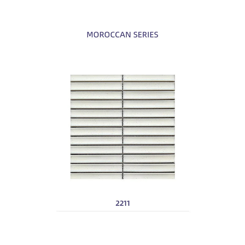 22x145 Long Concave Porcelain Mosaic Tiles for Bathroom Decoration