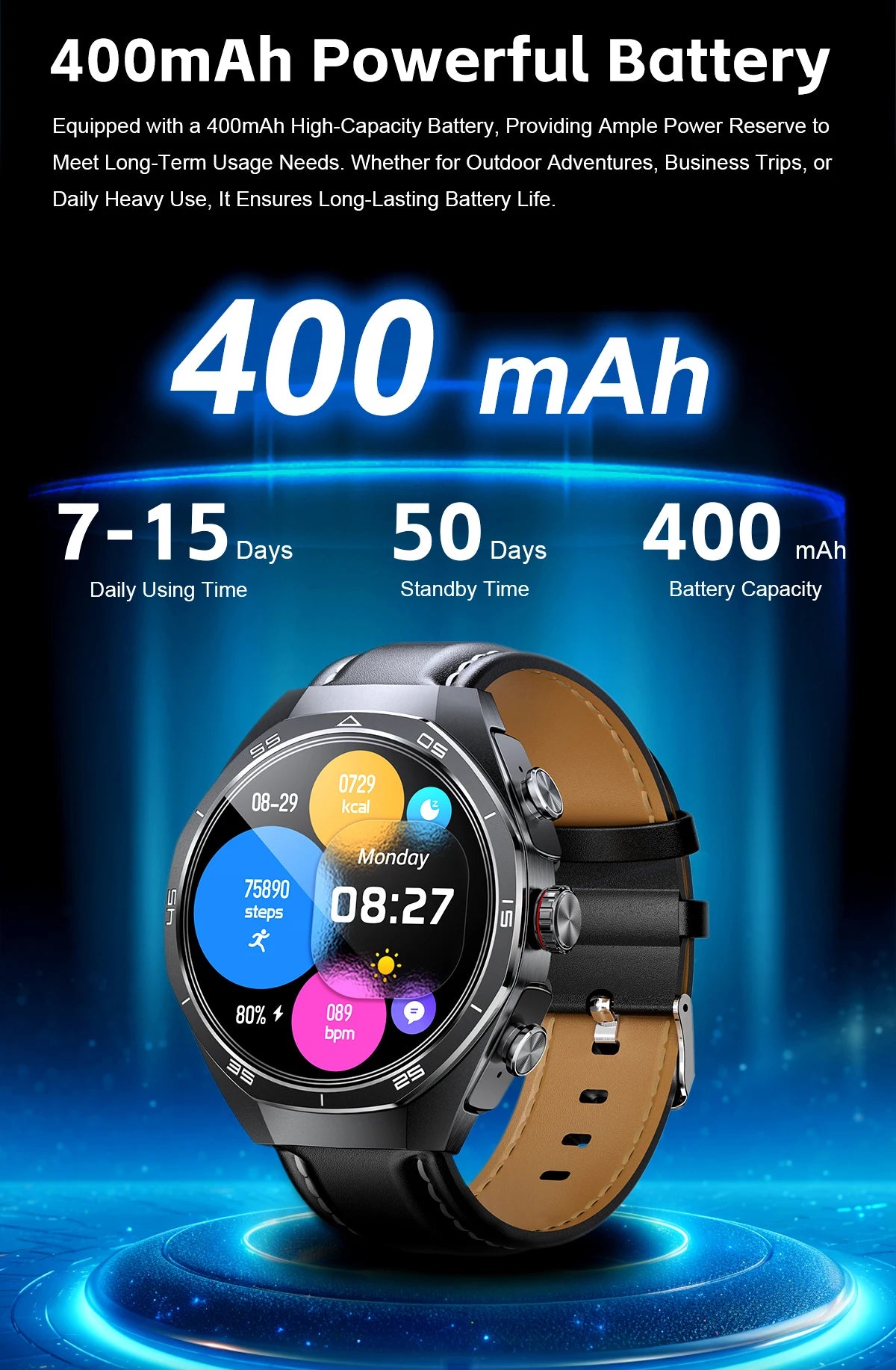 Đồng Hồ Thông Minh TWS 2in1 Chống Nước IP67 Bluetooth