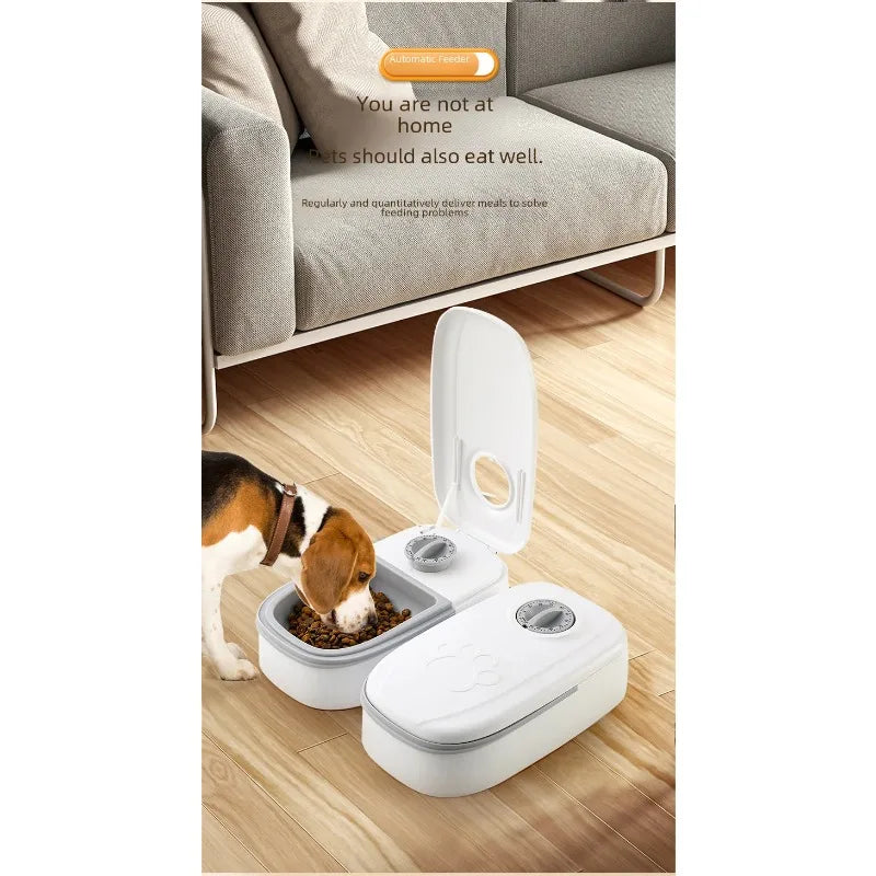 Pet Bowl Smart Timed Cat Feeder Quantitative Wet and Dry Food Single Meal Separation Home Use Automatic Feeding for Dogs & Cats - Daisan Mart