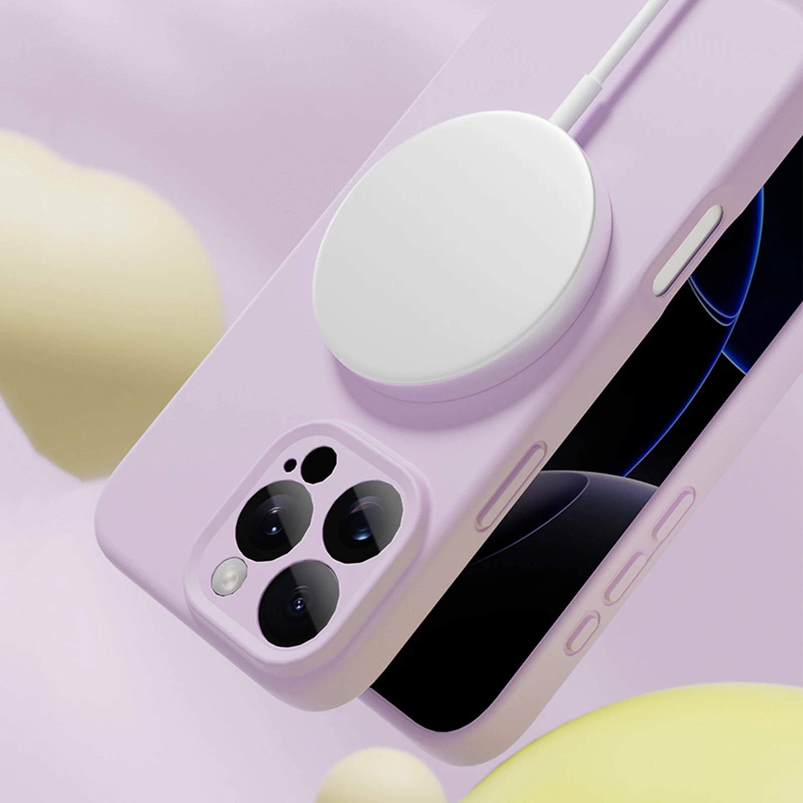 Ốp Silicone Từ Tính Mềm Sạc Không Dây Bảo Vệ iPhone