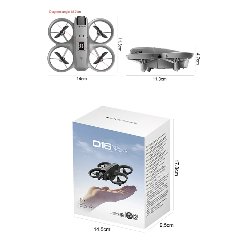 FlyCam Xiaomi D16 8K - Mini Drone Avoiding Obstacles