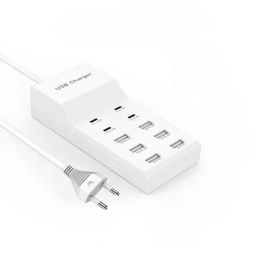 Sạc Nhanh 10 Trong 1 USB-C 50W Đa Cổng PD Quốc Tế