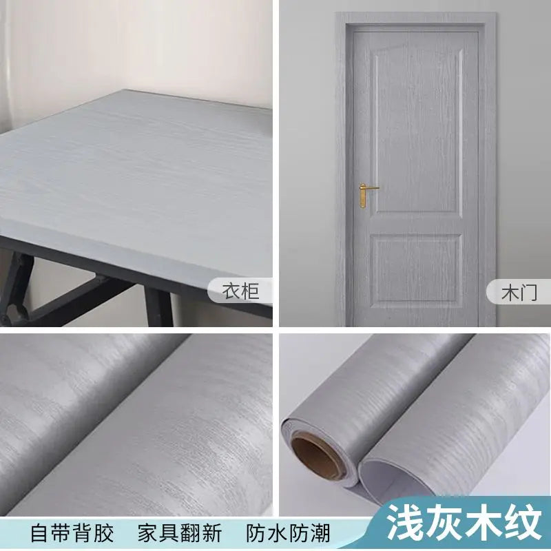 Giấy Dán Tường Vân Gỗ Chống Nước 10m Renovate Nội Thất