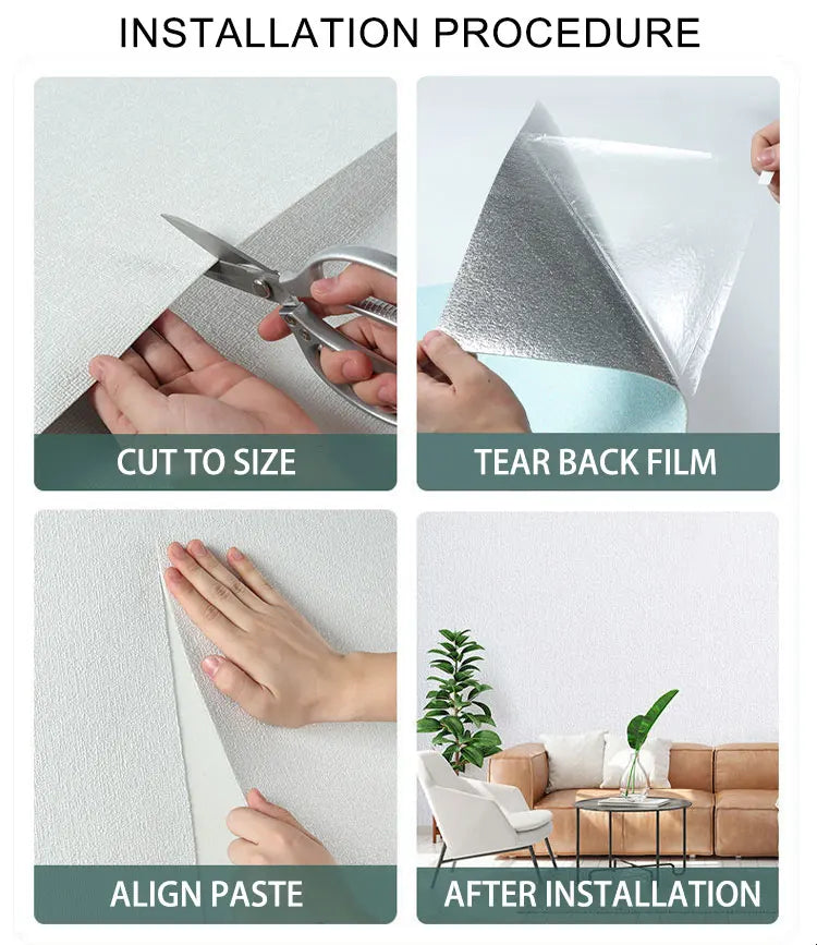 Xốp Dán Tường Chống Va Đập 3D Cách Nhiệt Tự Dính - Daisan Mart