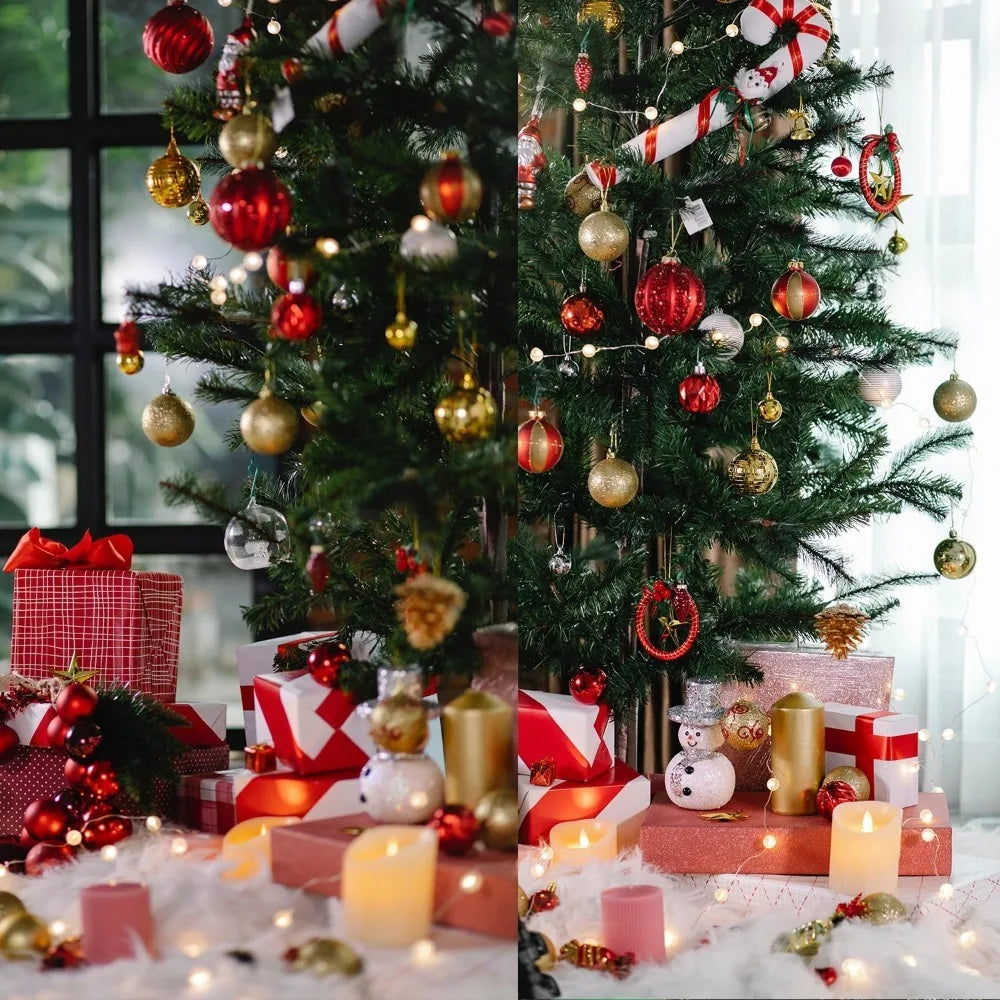 Christmas Balls for Tree Decoration 44 Pieces 3/6CM