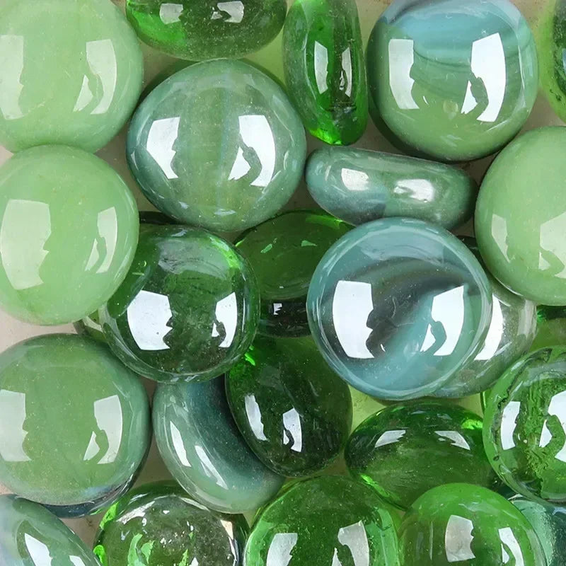 DIY Multicolored Round Glass Mosaic Beads 100g