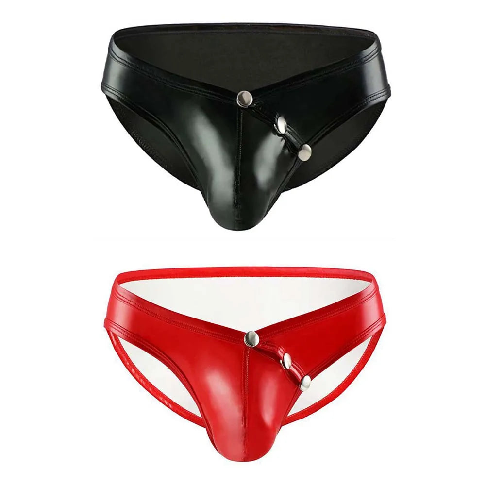 Men's Sexy Comfortable High Quality Faux Leather Underwear