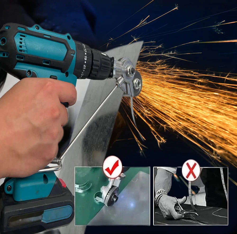 Electric Drill Plate Cutter Metal Nibbler Drill Attachment For DIY Sheet Metal Knife for Cutting Iron Steel Copper Aluminum