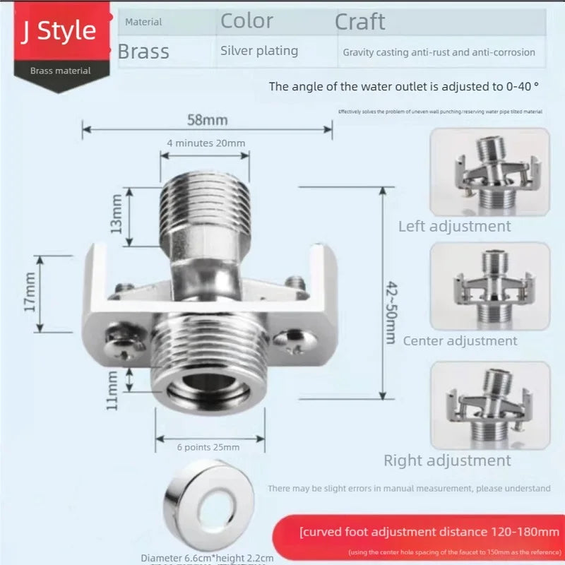 ###Phụ Kiện Phòng Tắm: Đầu Nối Chân Vòi Góc Treo Tường