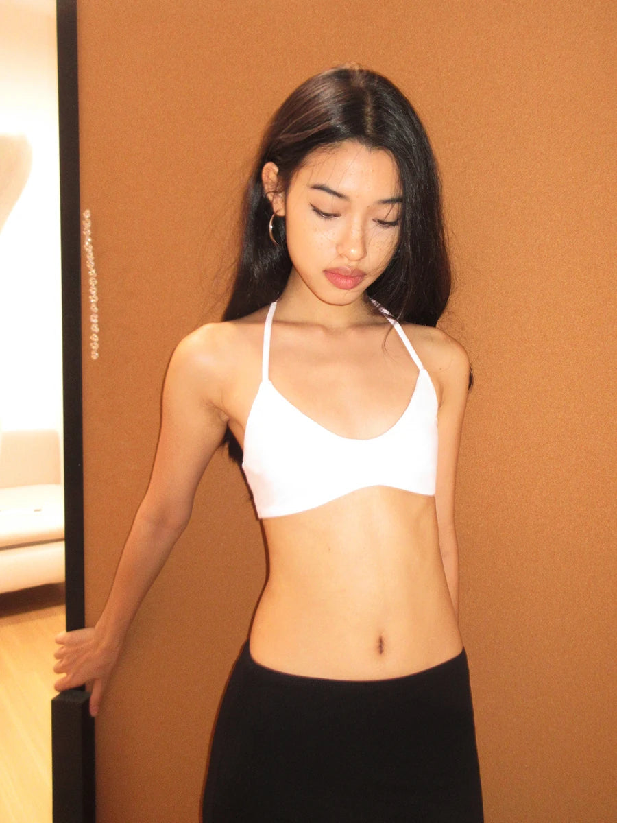 Áo Lót 2 Lớp Dây Cổ Tam Giác Đa Sắc Nữ Tính