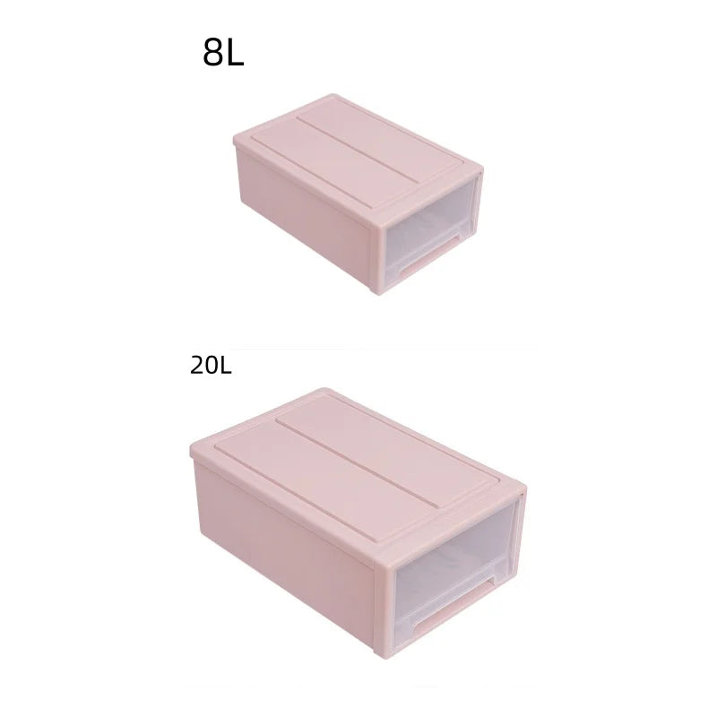 Multi Purpose Stackable Plastic Storage Drawers for Bedroom Closet Underwear Socks Organization