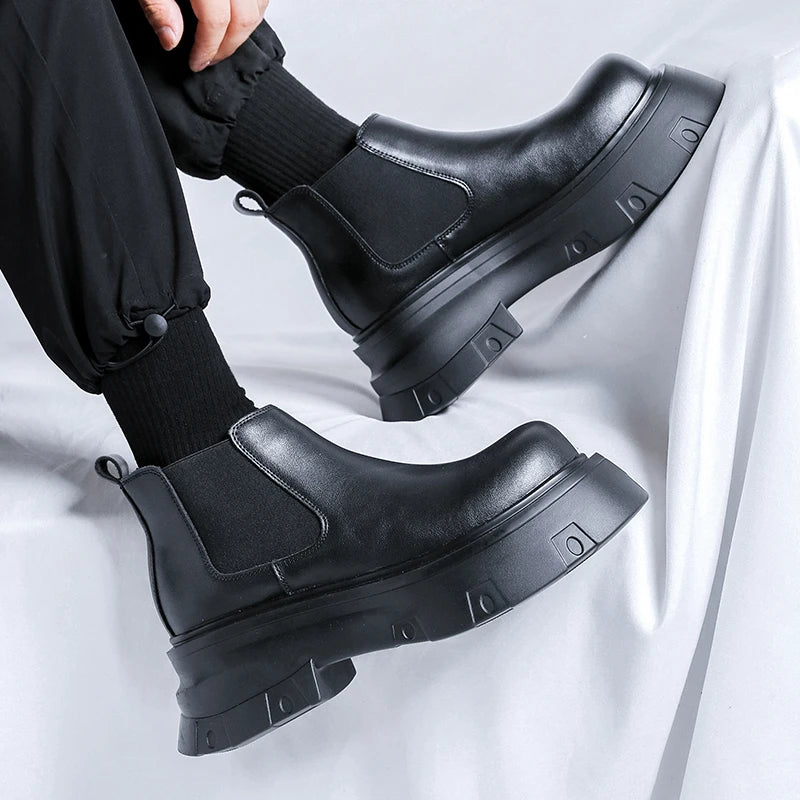 Giày Da Nam Chelsea Thời Trang - Ankle Cao Cấp