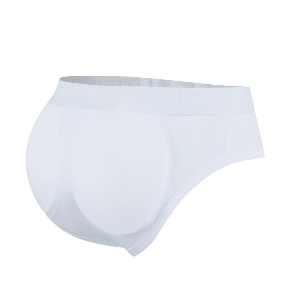 Men's Breathable Cotton Padded Butt Underwear with Removable Pads