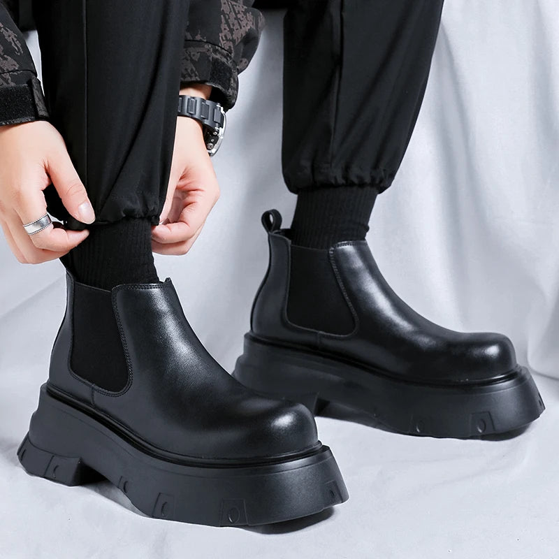 Giày Da Nam Chelsea Thời Trang - Ankle Cao Cấp