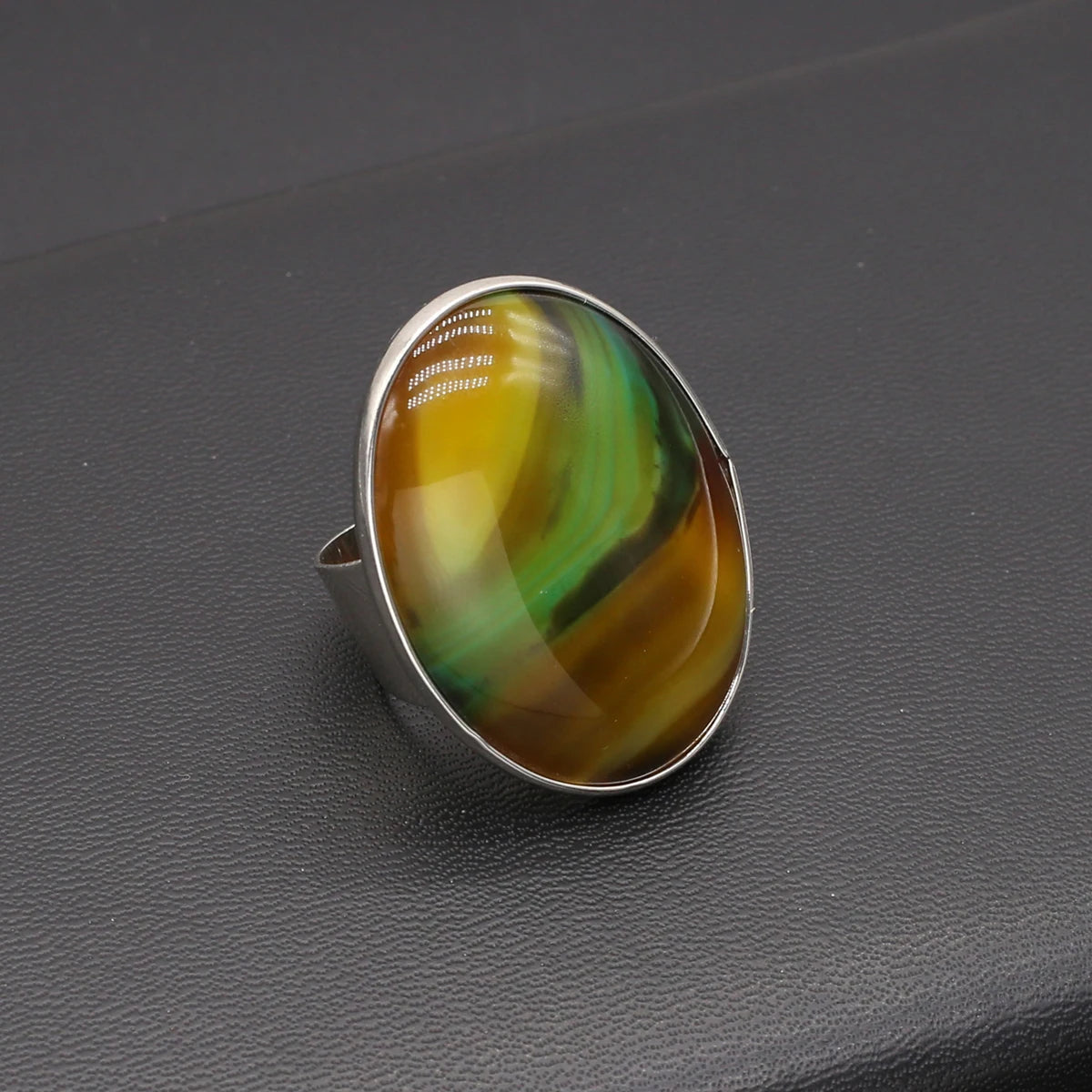 Natural Agate Couple Rings - Delicate and Quality