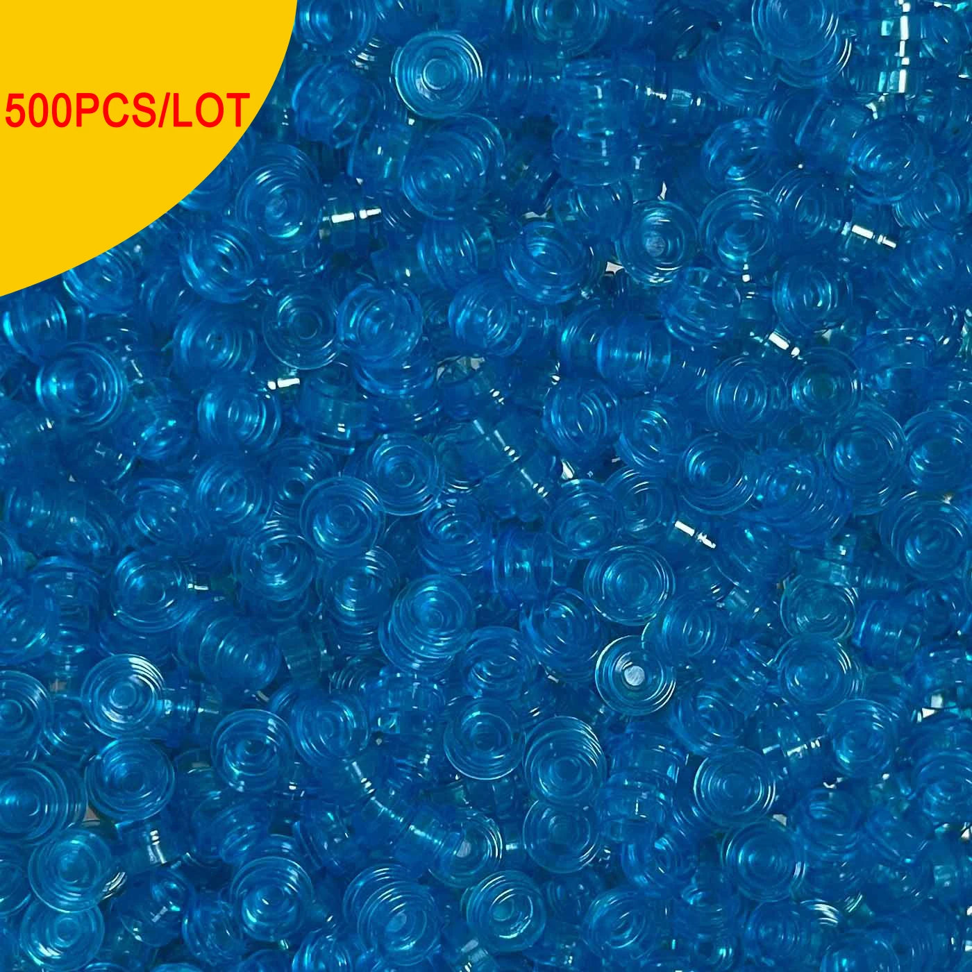 500PCS/LOT MOC Small Bricks 6141 Plate 1x1 Round Transparent Building Blocks Ocean Seascape Seawater Parts DIY Toys