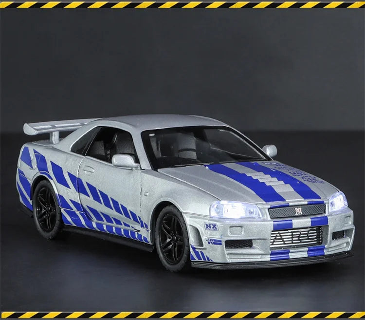 Mô Hình Xe Đua Hợp Kim 1:32 GTR R34 Cho Bé Trai - Daisan Mart