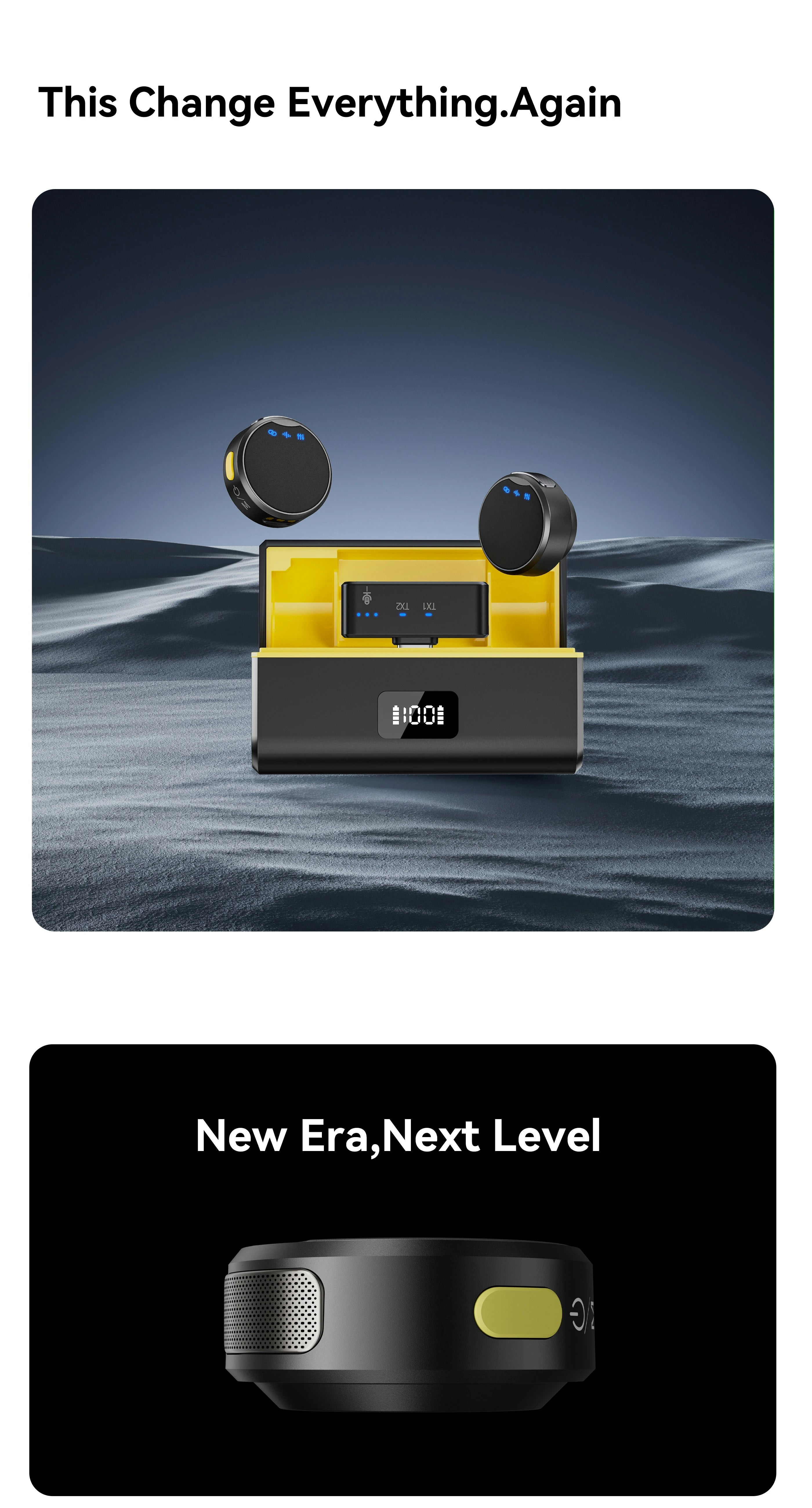 Professional Noise-Canceling Wireless Microphone for Recording &amp; Interviews