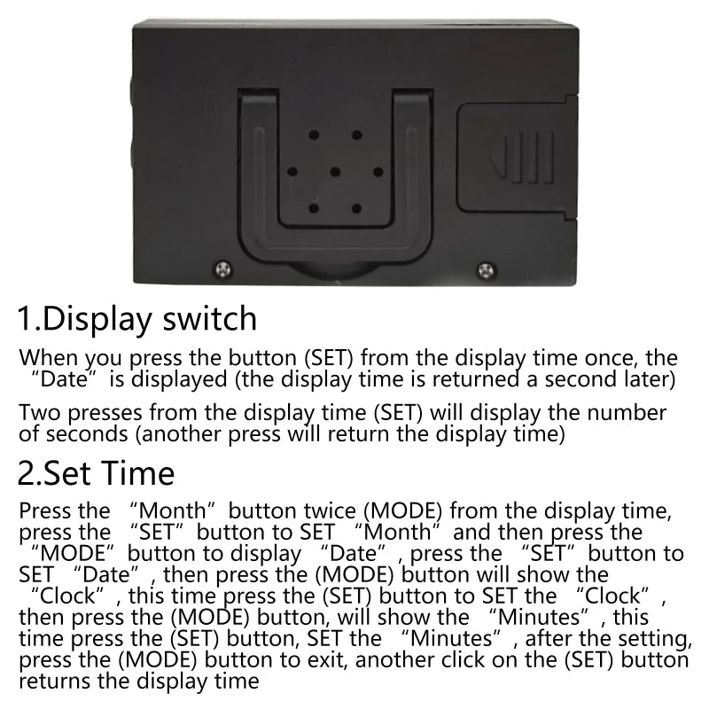 Đồng Hồ Nút Dán Pin Mini Cho Xe & Nhà